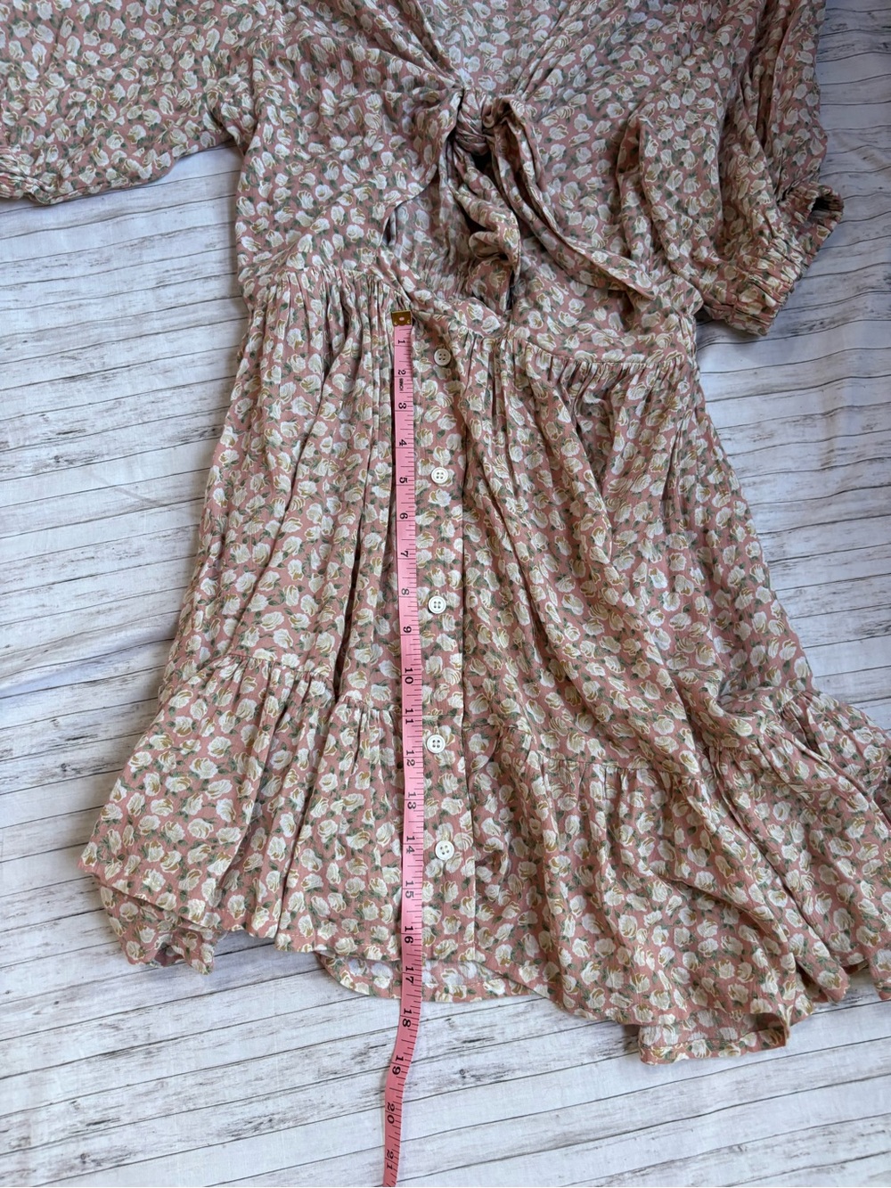 Faithfull the Brand Pink Floral Tie Mini Dress - Picture 10 of 11